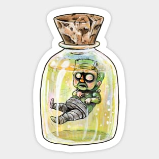 The Birth in Reverse of Frankensteins Monster Sticker